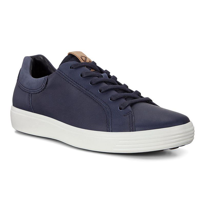 Men Casual Ecco Soft 7 M - Sneakers Blue - India OHWDEL086